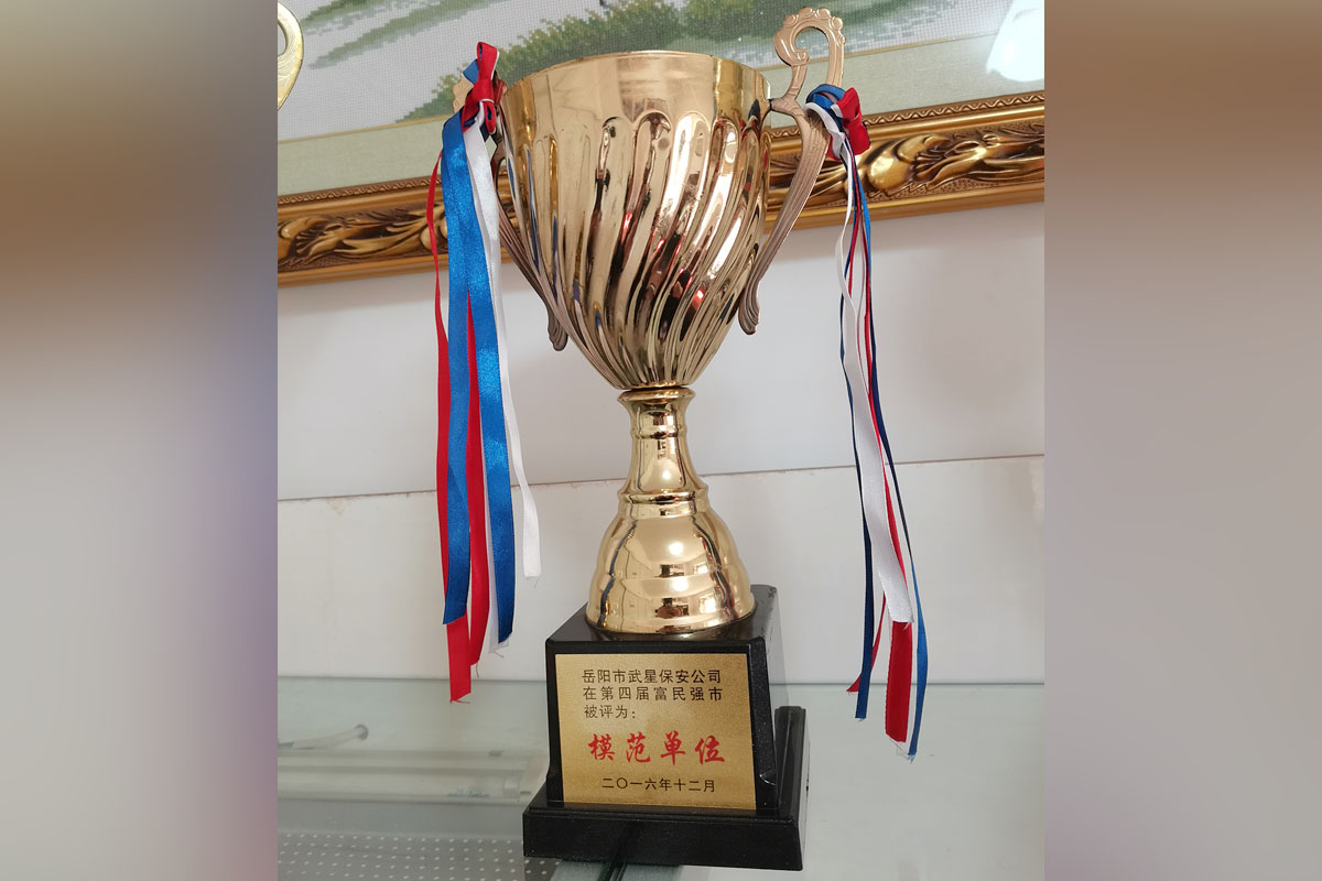 岳陽(yáng)市武星保安公司在第四屆富民強(qiáng)市被評(píng)為:模范單位